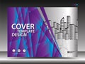 Purple cover template for advertising, industry, Real Estate, home, Billboard