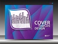 Purple cover template for advertising, industry, Real Estate, home, Billboard