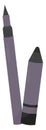 Purple crayons, illustration, vector Royalty Free Stock Photo