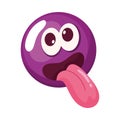 purple crazy emoticon face
