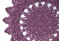 purple crochet doily Royalty Free Stock Photo