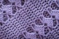 A purple crochet texture, blanket