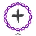 The Purple crown with cross inside