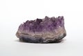 purple crystal close up antique gemstone white background Royalty Free Stock Photo