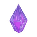 Purple magic Crystal. Vector illustration isolated on white background Royalty Free Stock Photo