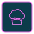 Purple cupcake, icon