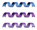 Purple curled ribbon