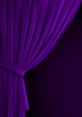 Purple curtain background.