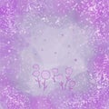 Purple dandelions on a purple fairy background