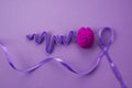 Purple day. Epilepsy awareness day. Awareness Purple ribbon Royalty Free Stock Photo