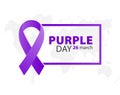 Purple Day. World epilepsy day. Epilepsy solidarity symbol.