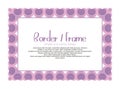 Purple Decorative Frame or Border vector design