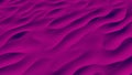 Purple desert with winding dunes. Beautiful abstraction with diagonal, smooth lines. Purple texture. 3D image