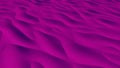 Purple desert with winding dunes. Beautiful abstraction with smooth lines. Purple texture. 3D image