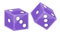 Purple Dice Royalty Free Stock Photo