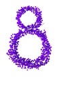 Purple digit eight IWD symbol