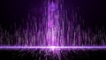 Purple digital lines move up technology digital particle abstract background. 3d Rendering