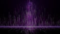Purple digital lines move up technology digital particle abstract background. 3d Rendering