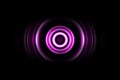 Purple digital sound wave or circle signal, abstract background Royalty Free Stock Photo