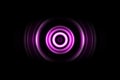 Purple digital sound wave or circle signal, abstract background