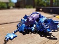 Purple dinosaur with party beads