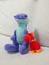 Purple Dinosaur and Red Horse, Soft Toys