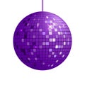 Purple Disco ball , vector Royalty Free Stock Photo