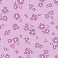 Purple ditsy small flowers repeat pattern design