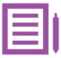 Purple document, icon icon