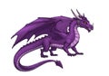 Purple Dragon Clip Art. Royalty Free Stock Photo