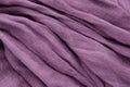 Purple draped linen fabric or scarf background Royalty Free Stock Photo