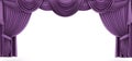Purple drapery frame