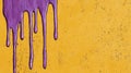 Purple Drips on Textured Orange Background Royalty Free Stock Photo