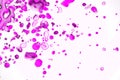 Purple drops on a white background. Art background. Abstraction