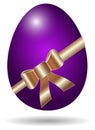 Purple easter egg isolated