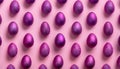 Purple easter egg pattern pink on pink background Generative AI Royalty Free Stock Photo