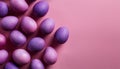 Purple easter egg pattern pink on pink background Royalty Free Stock Photo