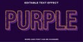 Purple editable text effect Royalty Free Stock Photo