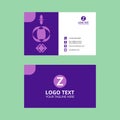 Purple Elegant Awesome Business Card Template
