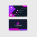 Purple elegant modern creative business card template