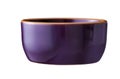 Purple enamel ceramic baking bowl isolated on white Royalty Free Stock Photo