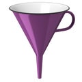 Purple enamel funnel