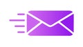 Purple Envelope Email Icon Vector Illustration, Mail Communication, vector design Generative AI Royalty Free Stock Photo