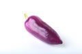 Purple exotic color bell peppers white background. Royalty Free Stock Photo