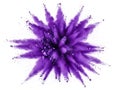 Purple explosion effect isolated on white background Royalty Free Stock Photo