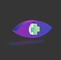 Purple eye with gradient