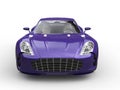 Purple Fast Sports Car - Front View