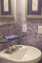 Purple faux finish bathroom and sink