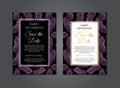 Purple Feather Elegant Art Deco Invitation Design