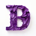 Purple Feather Letter B: Material Experimentation And Botanical Accuracy